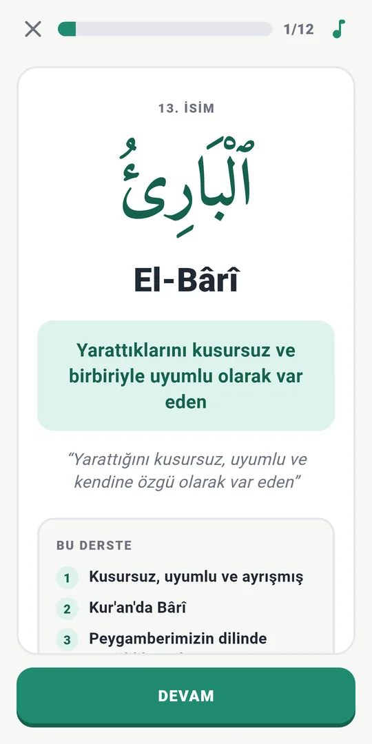 El-Bârî isminin dersi: Arapça yazılış, anlam ve dersin bölümleri